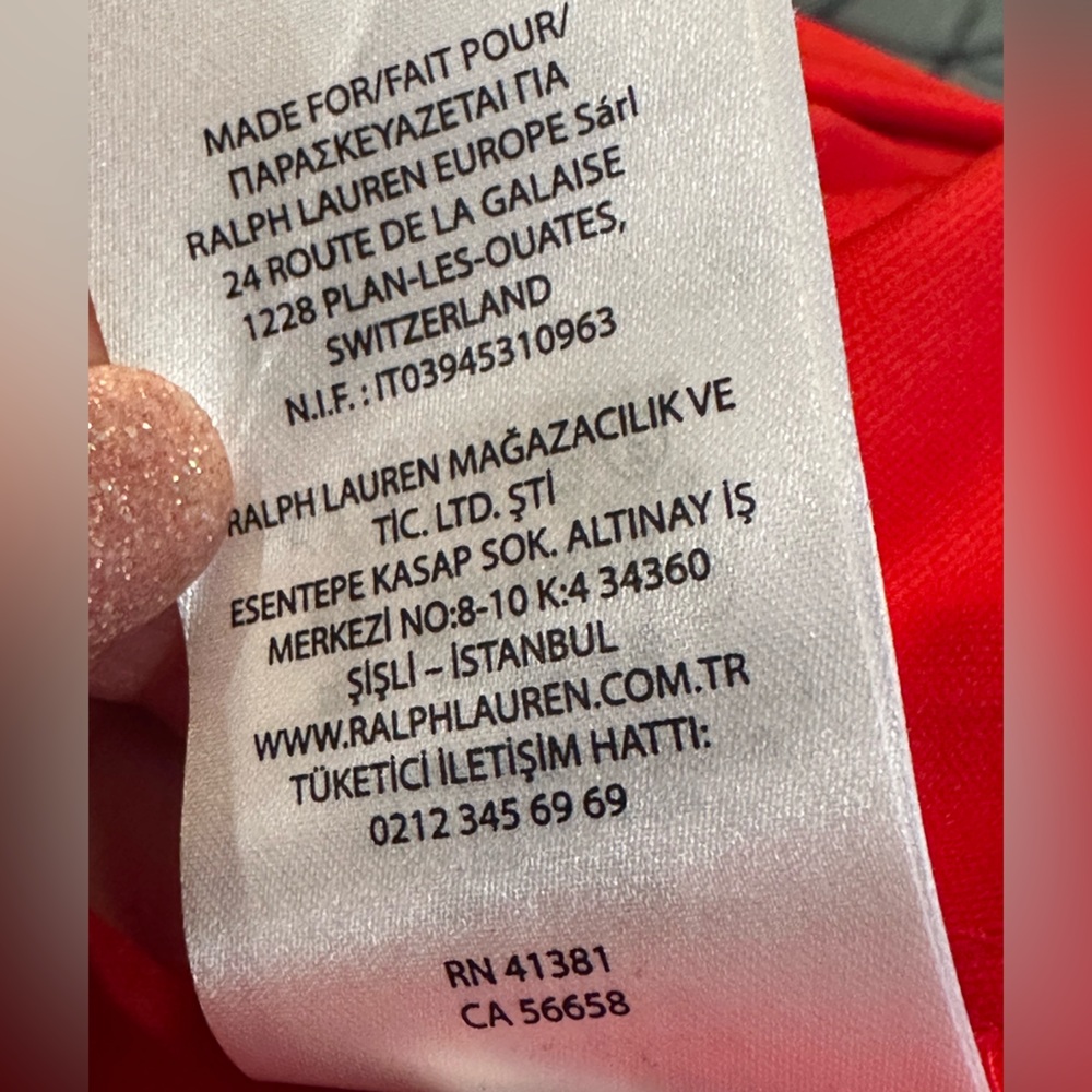 Not for sale. Ralph Lauren Red Off-Shoulder Dress - Picture 14 of 15